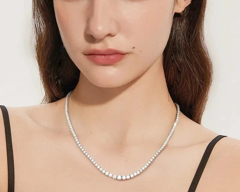 Gold Gradient Lab Diamond Neck Chain Luxury Jewelry