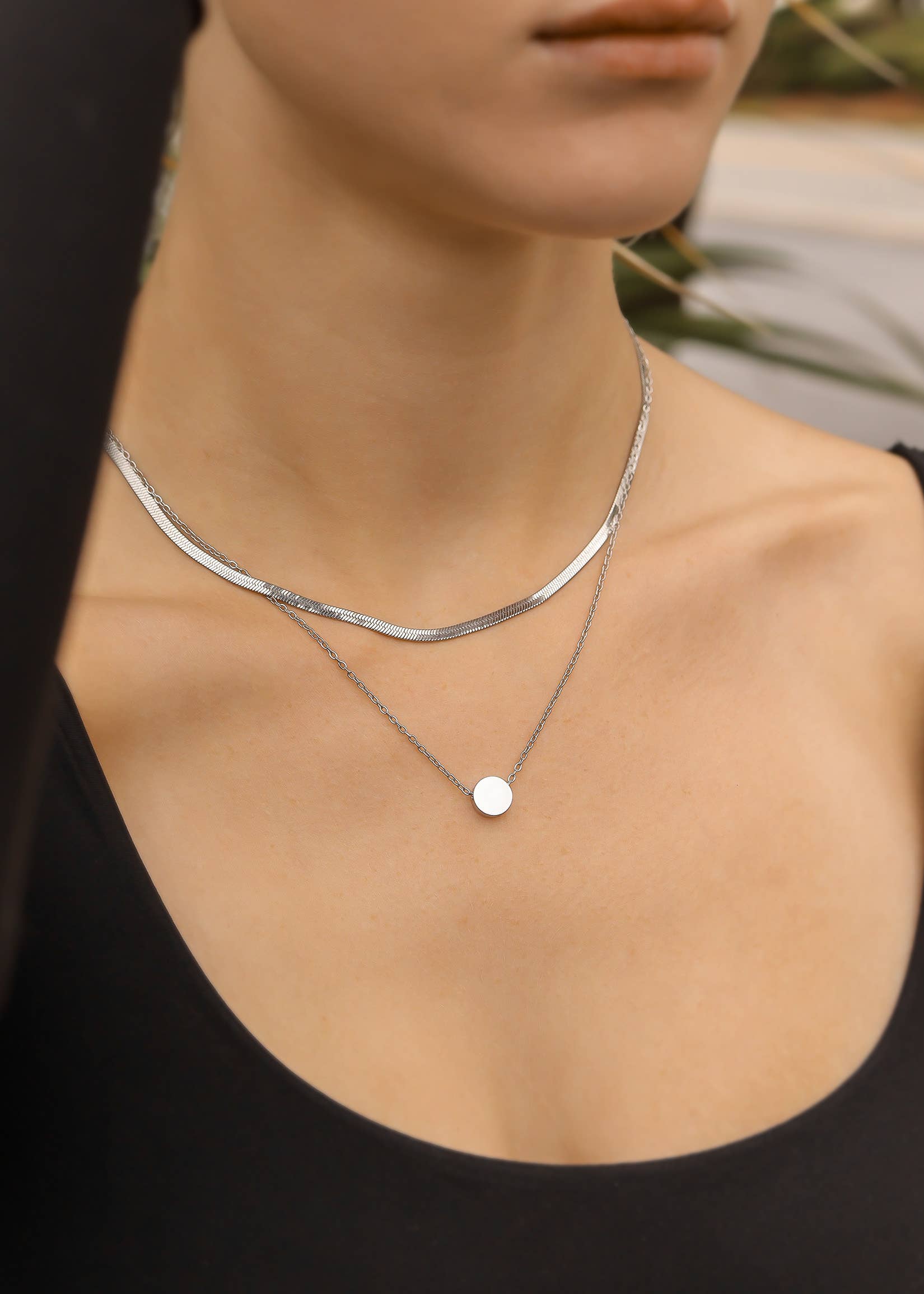 Stainless Steel Herringbone Chain Necklace: 20" / 3mm