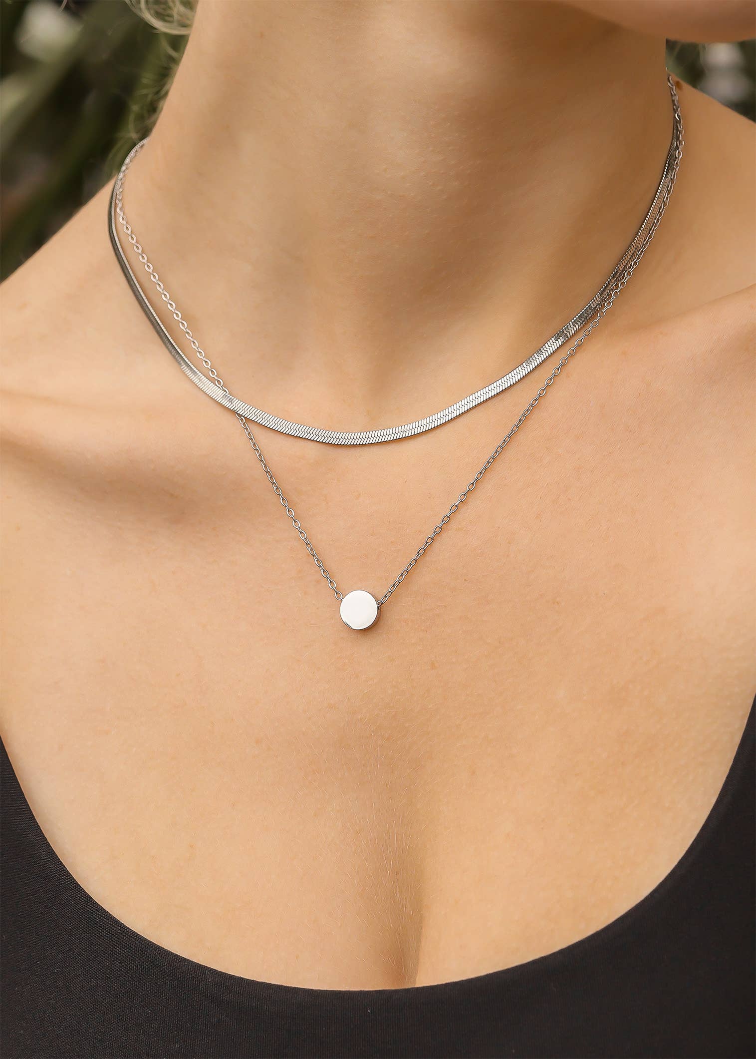 Stainless Steel Herringbone Chain Necklace: 20" / 3mm