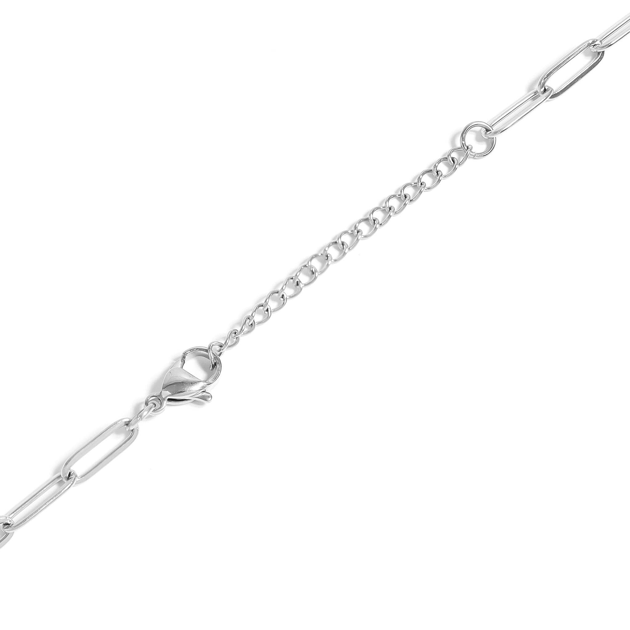 18K Gold PVD Paperclip Carabiner Necklace: Stainless / 18+2"