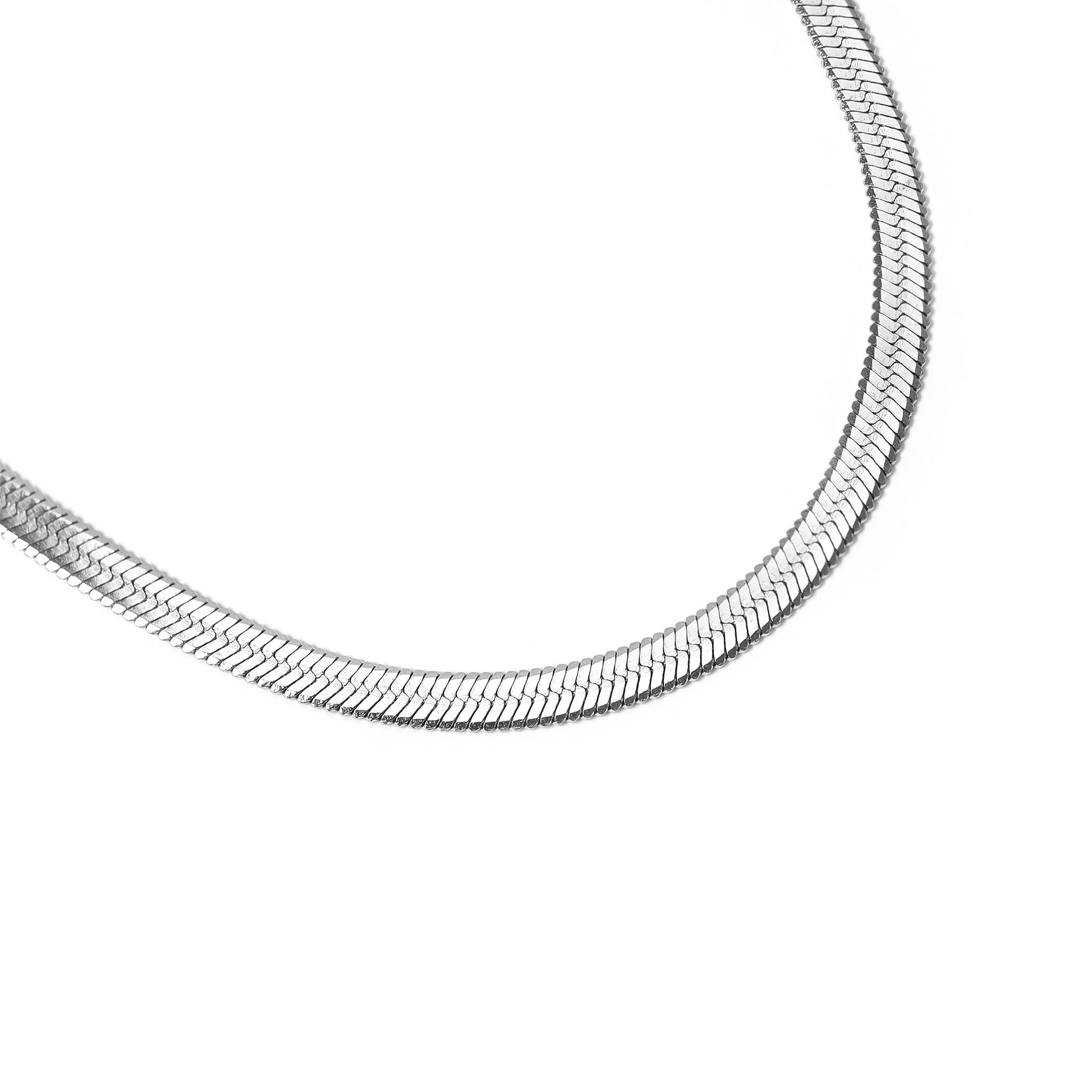 Stainless Steel Herringbone Chain Necklace: 20" / 3mm